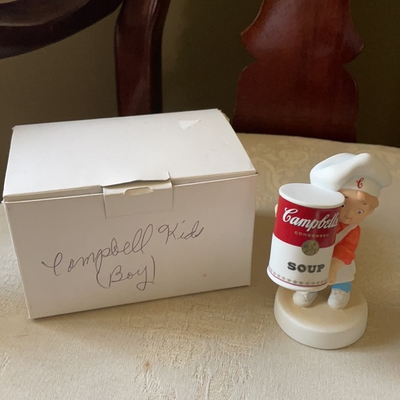 Campbell’s Soup Kids boy holding soup can porcelain figurine in box, mint - Picture 8 of 12